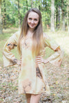 Beige Bella Tunic Style Caftan in Watercolor Splash Pattern