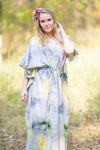 Gray The Drop-Waist Style Caftan in Watercolor Splash Pattern