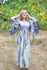 Gray Frill Lovers Style Caftan in Watercolor Splash Pattern|Gray Frill Lovers Style Caftan in Watercolor Splash Pattern|Watercolor Splash