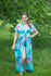 Teal Beach Days Style Caftan in Watercolor Splash|Watercolor Splash|Teal Beach Days Style Caftan in Watercolor Splash