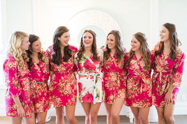 Magenta Bridesmaids Robes