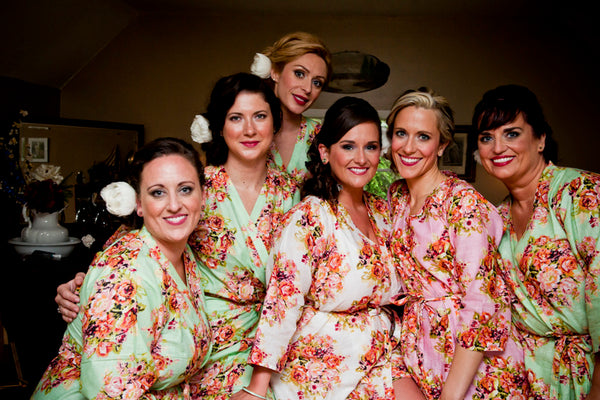 Mix Matched Bridesmaids Robes|C series Collage|BRIGHT ROBES|PASTEL ROBES|SHALIMAR ROBES