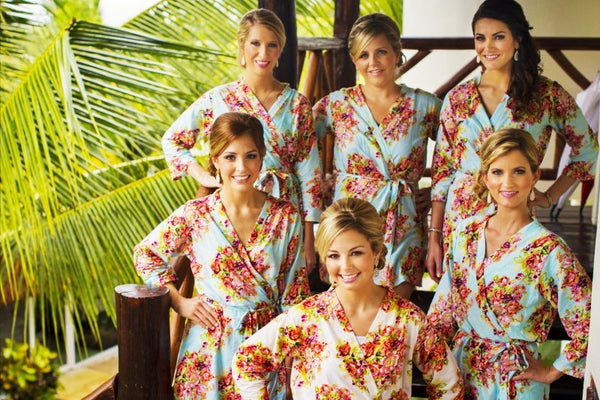 Light Blue Bridesmaids Robes