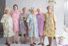 Zip in Front Housecoats for Elderly People - Faded Flowers Pattern