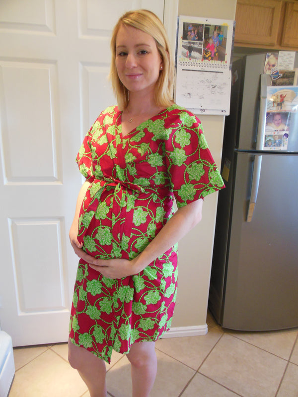 Back Zippered Maternity Hospital Gown