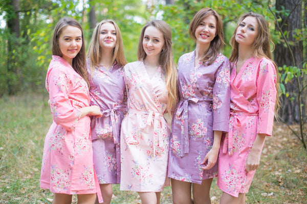 Lilac & Rose Pink Colors, Bridesmaids Robes