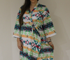 White Mint Peach Aztec Maternity Hospital Gown