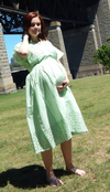 Mint Eyelet Maternity Maxi Dress