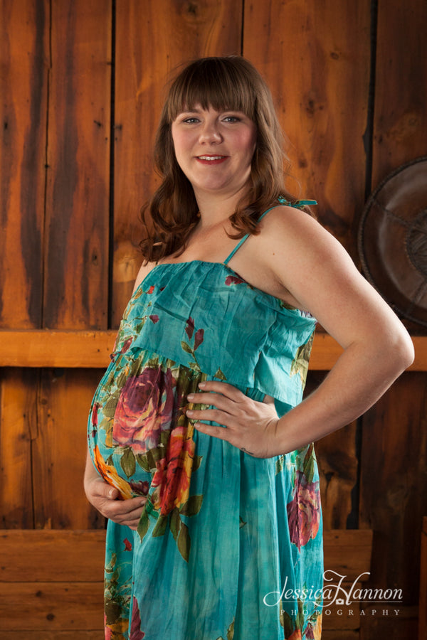 Blue Floral Summer Dress Long Maxi Strapless Maternity Dress, Smocking Dress, Perfect as loungewear, gift for moms, to be moms, Preggo Moms|Jessica Hanon Photography|Jessica Hanon Photography|Jessica Hanon Photography|Jessica Hanon Photography|Maternity Shirt Crossover Robe Style - Green - Perfect for nursing mothers, for to be moms, Pregnancy Photoprops, loungewear, Pjs, Pajamas|D SERIES