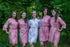 Faded Flowers Pattern Bridesmaids Robes|Rose Gold Faded Flowers Pattern Bridesmaids Robes|Faded Flowers