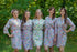 Happy Flowers Pattern Bridesmaids Robes|Lilac Happy Flowers Pattern Bridesmaids Robes|Happy Flowers