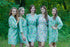 Happy Flowers Pattern Bridesmaids Robes|Mint Happy Flowers Pattern Bridesmaids Robes|Happy Flowers