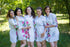 Swirly Floral Vine Pattern Bridesmaids Robes|Light Blue Swirly Floral Vine Pattern Bridesmaids Robes|Swirfly Floral Vine