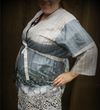 Gray Leafy Maternity Hospital Gown