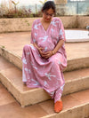 Rose gold Free Thinker Maternity "Stunningly Simple" Style Caftan | Soft Jersey Knit Organic Cotton | Maternity House Dress