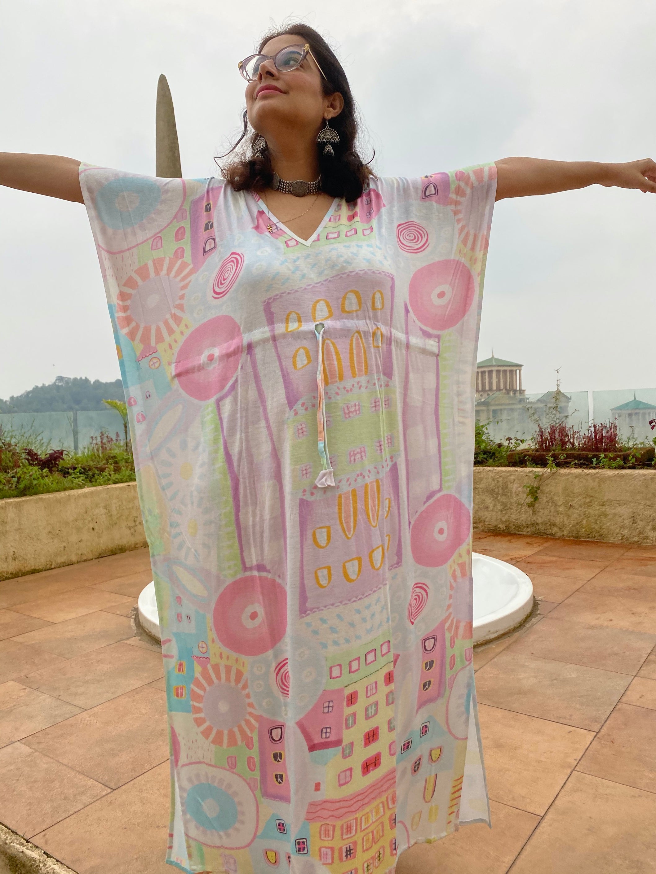 pastel kaftan dress Noor Pastel Blue Mesh Modest Kaftan Dress House Of Haniya