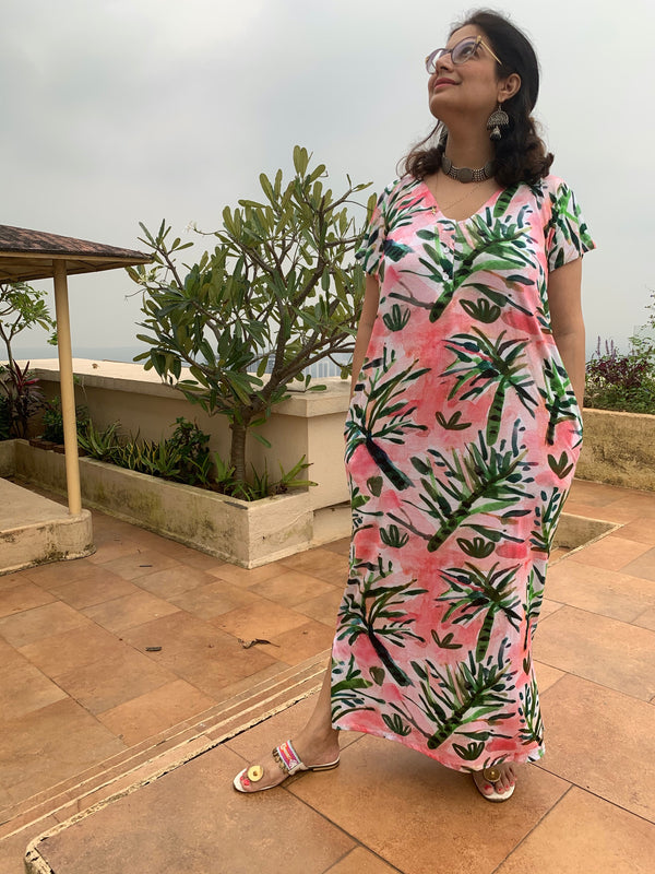 Aloha Summer "My Mojo" Lounge Dress | Soft Jersey Knit Organic Cotton | Oversized House Dress