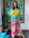 Color Play "Timeless" Style Caftan | Soft Jersey Knit Organic Cotton | Perfect Loungewear House Dress