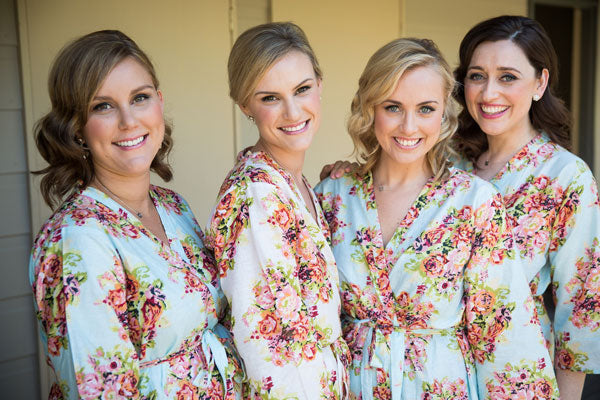 Light Blue Bridesmaids Robes|C series Collage|BRIGHT ROBES|PASTEL ROBES|SHALIMAR ROBES