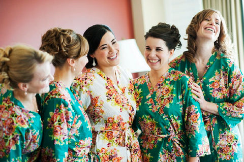Teal Bridesmaids Robes
