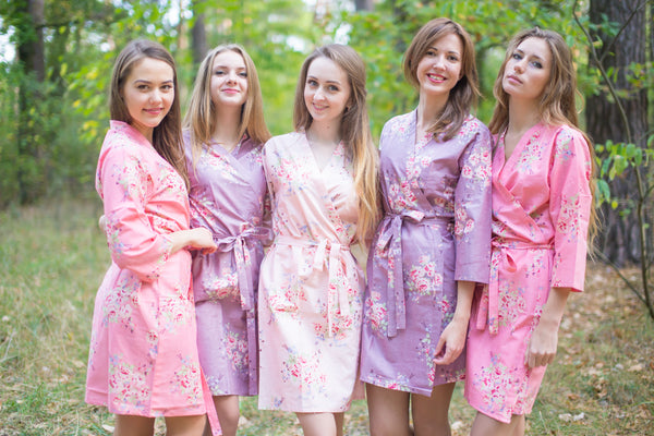 Lilac & Rose Pink Colors, Bridesmaids Robes