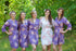 Faded Flowers Pattern Bridesmaids Robes|Deep Purple Faded Flowers Pattern Bridesmaids Robes|Faded Flowers