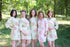 Faded Flowers Pattern Bridesmaids Robes|Mint Faded Flowers Pattern Bridesmaids Robes|Faded Flowers