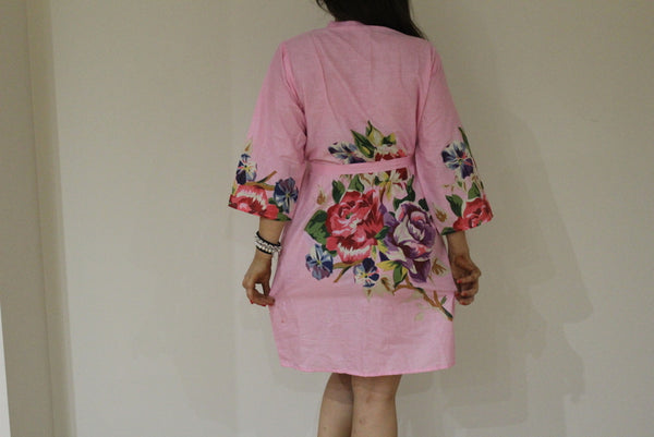 Pink Floral Maternity Hospital Gown