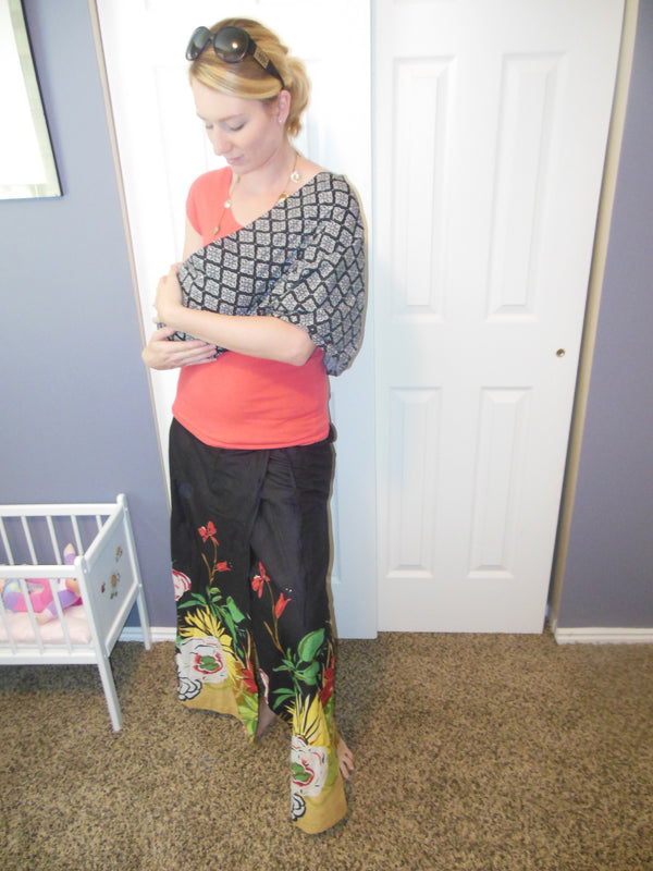 Black Maternity Wrap Arount Skirt