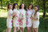 Swirly Floral Vine Pattern Bridesmaids Robes|Light Yellow Swirly Floral Vine Pattern Bridesmaids Robes|Swirfly Floral Vine