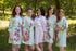 Swirly Floral Vine Pattern Bridesmaids Robes|Mint Swirly Floral Vine Pattern Bridesmaids Robes|Swirfly Floral Vine