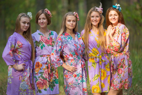 Assorted Lilacs Bridesmaids Robes