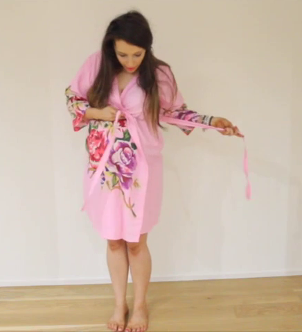 Pink Floral Maternity Hospital Gown