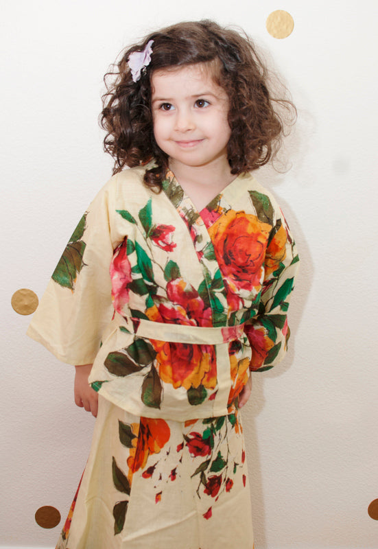 Mommy Daughter Matching Dress 2 Piece Set Skirt and a kimono Top