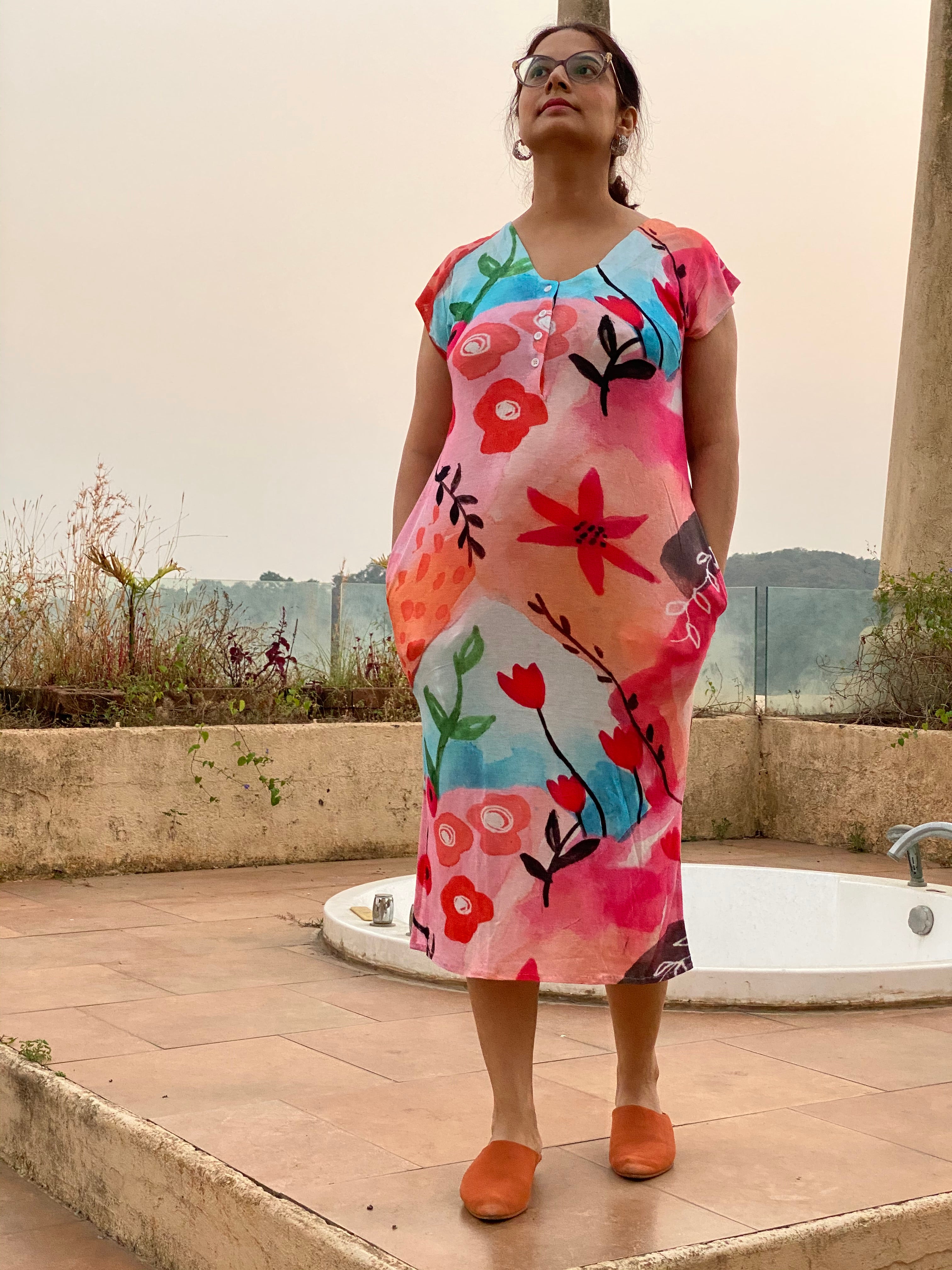 Flower Canyon "My Mojo" Lounge Dress | Soft Jersey Knit Organic Cotton | Laughing Cherries Flower Canyon "My Mojo" Lounge Dress | Soft Jersey Knit Organic Cotton | Laughing Cherries