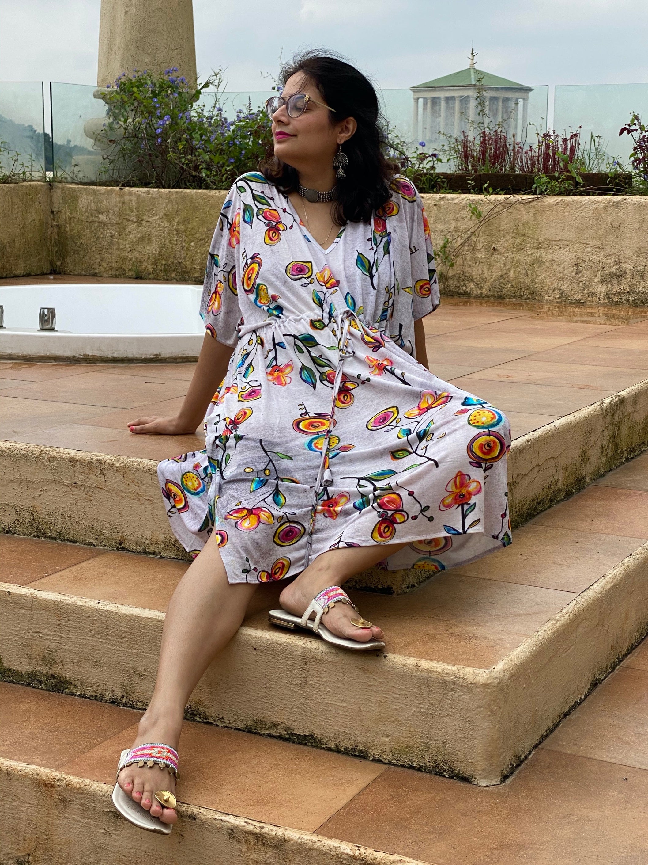 organic cotton house dress House Dress -- Embroidered Organic Cotton