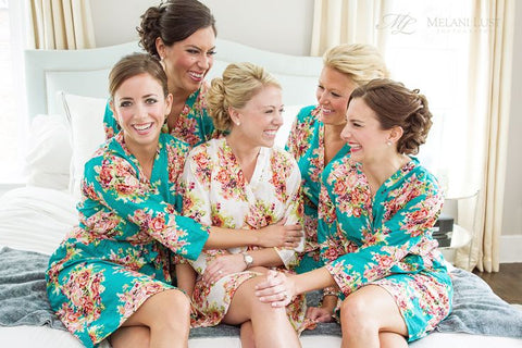 Teal Bridesmaids Robes