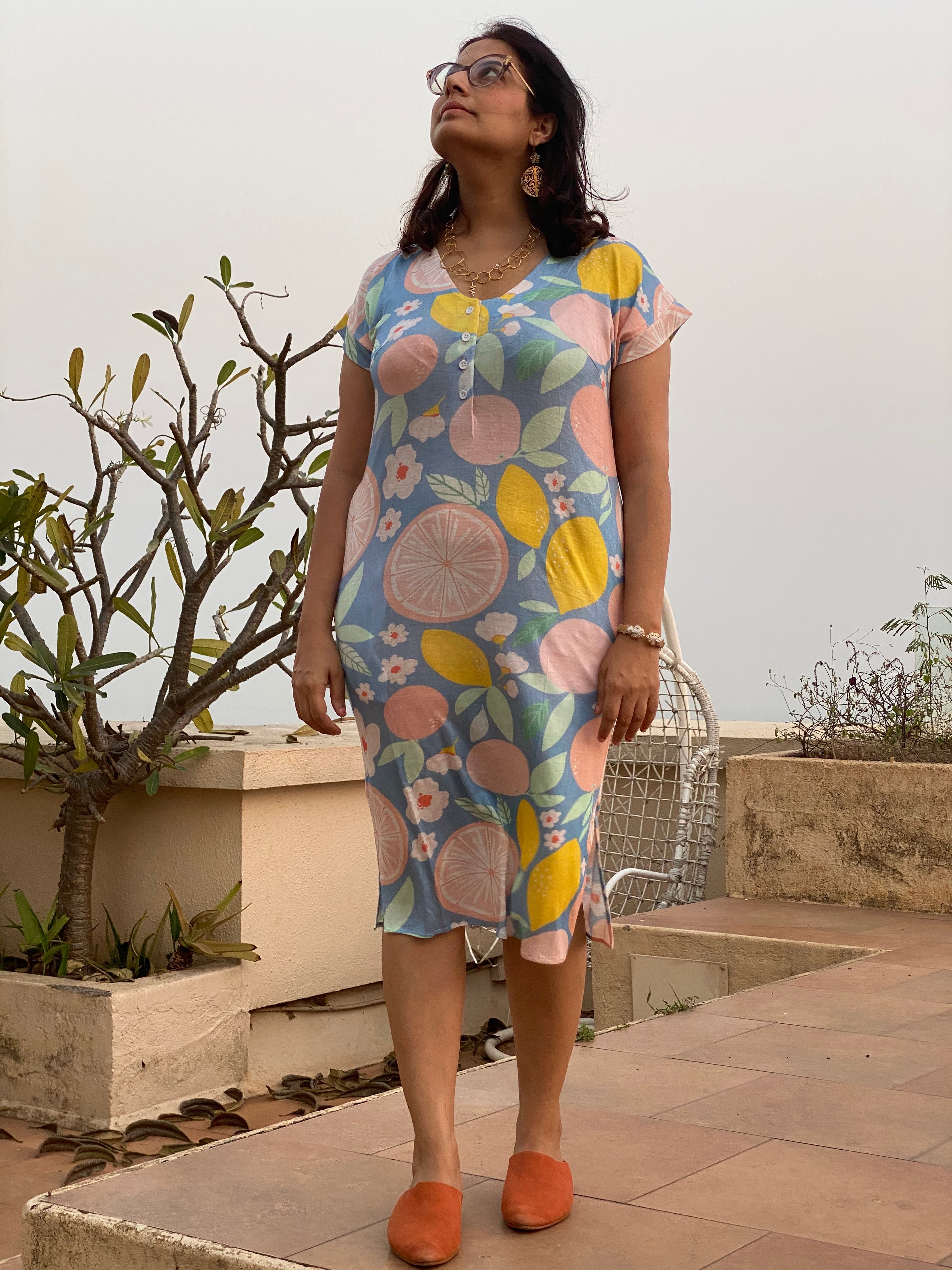 Summertime "My Mojo" Lounge Dress | Softest Jersey Knit Organic Cotton | Laughing Cherries Summertime "My Mojo" Lounge Dress | Softest Jersey Knit Organic Cotton | Laughing Cherries