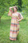 Yellow I Wanna Fly Style Caftan in Abstract Geometric Pattern