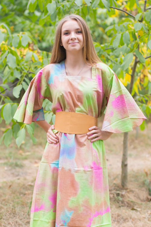 Mint Beauty, Belt and Beyond Style Caftan in Batik Watercolor|Mint Beauty, Belt and Beyond Style Caftan in Batik Watercolor|Batik Watercolor