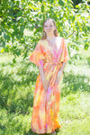 Yellow Best of both the worlds Style Caftan in Batik Watercolor Pattern