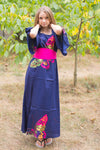 Navy Blue Beauty, Belt and Beyond Style Caftan in Big Butterfly
