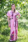Pink Beach Days Style Caftan in Big Butterfly