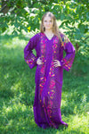 Purple The Glow-within Style Caftan in Big Butterfly Pattern