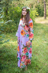 Lilac The Unwind Style Caftan in Large Floral Blossom Pattern