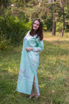 Mint The Unwind Style Caftan in Cherry Blossom Pattern
