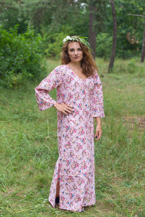 Pink The Unwind Style Caftan in Vintage Chic Floral Pattern