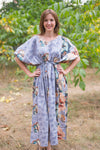 Gray Cut Out Cute Style Caftan in Butterfly Baby Pattern