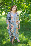 Gray The Glow-within Style Caftan in Butterfly Baby Pattern