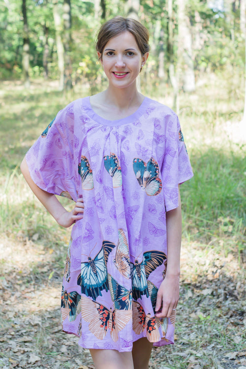Lilac Summer Celebration Style Caftan in Butterfly Baby Pattern|Lilac Summer Celebration Style Caftan in Butterfly Baby Pattern|Butterfly Baby